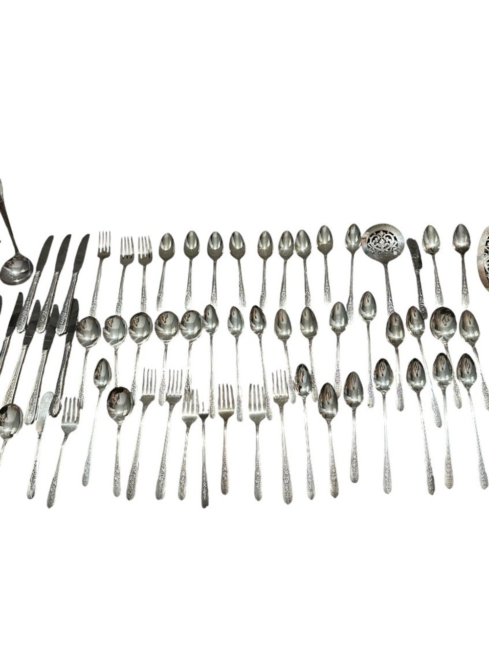 Vintage Nobility plate Flatware Set - Classic Home Dining Cutlery 69pcs